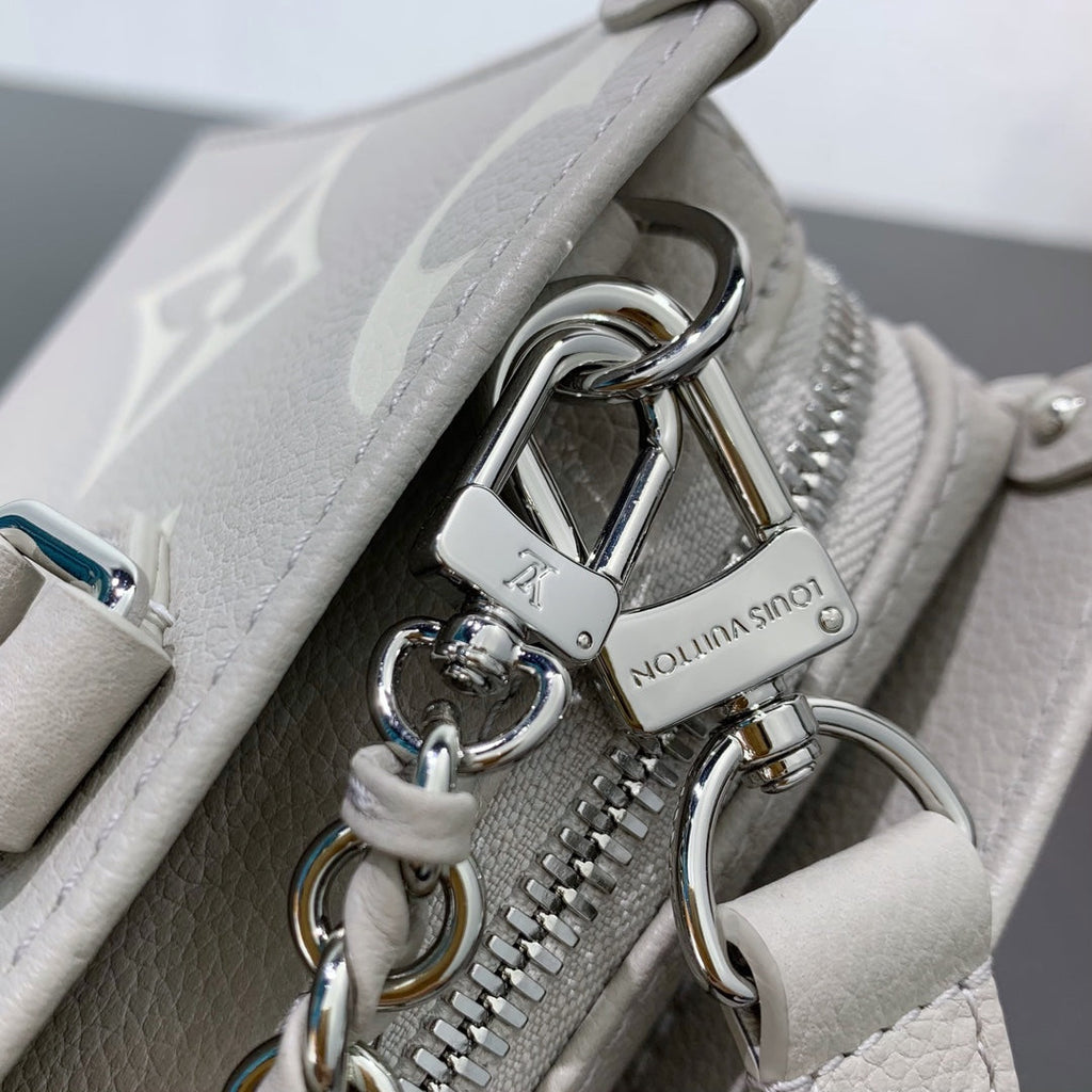 LV ONTHEGO EAST WEST GRAY MONOGRAM EMPREINTE LEATHER 205497