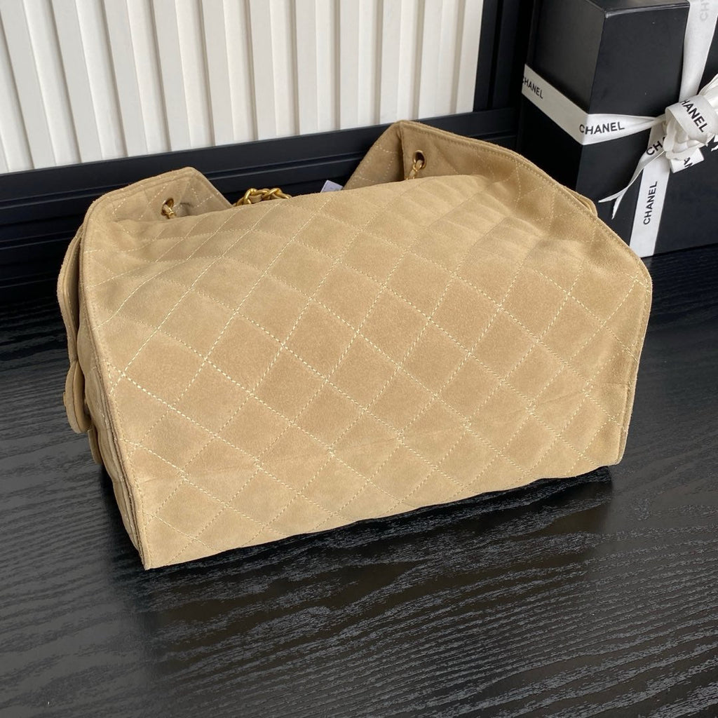 CC 25C HOBO BAG 40CM BEIGE SUEDE