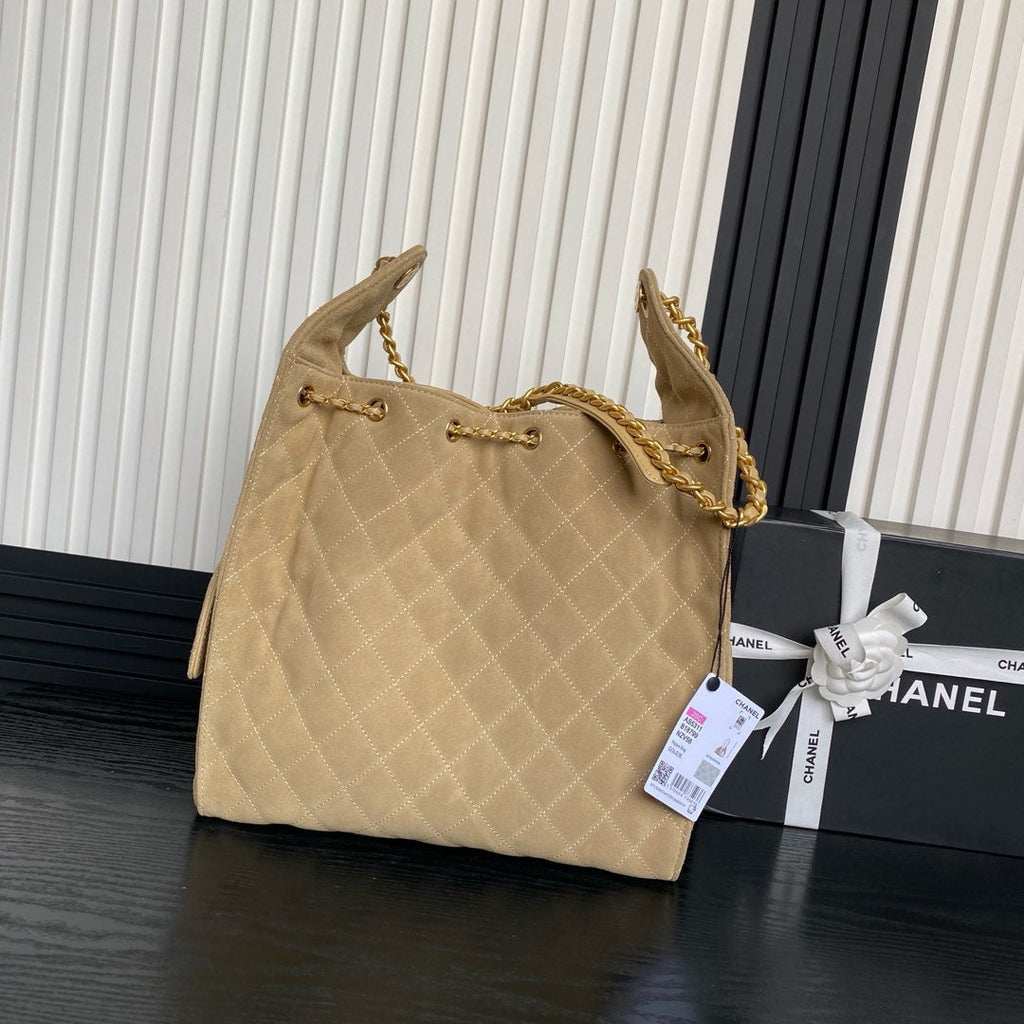 CC 25C HOBO BAG 40CM BEIGE SUEDE
