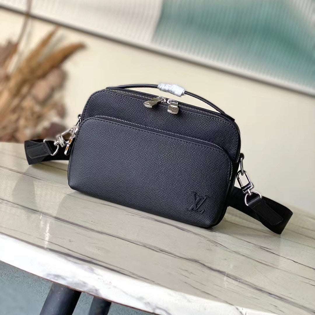 AVENUE MESSENGER 22 EN CUIR DE VEAU NOIR