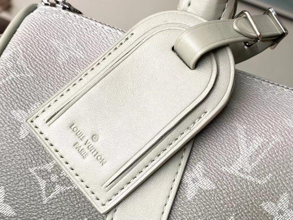 KEEPALL BANDOULIÈRE 25 EN TOILE GRIS MONOGRAMME DÉGRADÉ