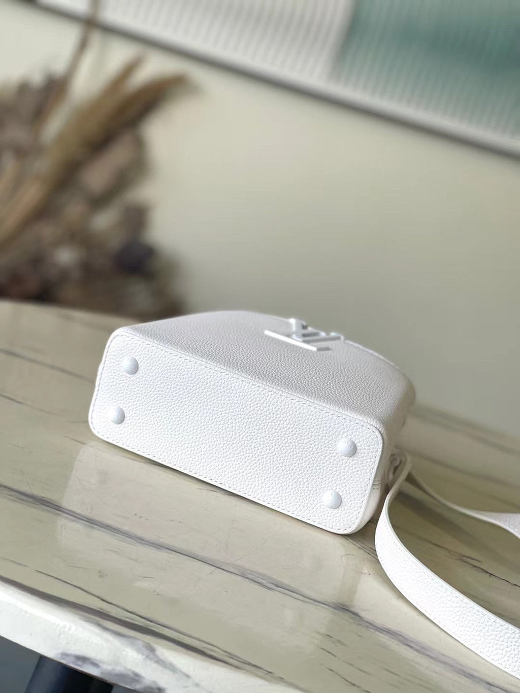 CAPUCINES EST-OUEST MINI 21 EN TAURILLON BLANC