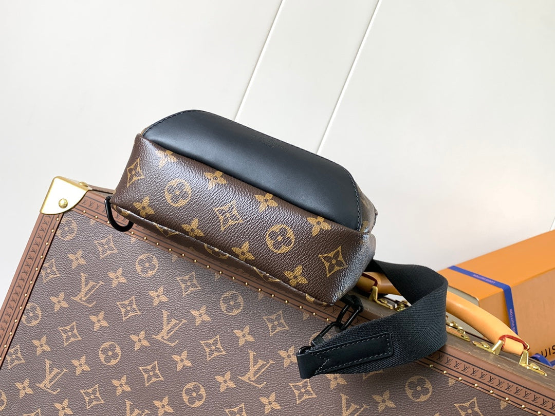 SANDALE AVENUE SLINGBACK 31 EN TOILE MONOGRAMME MARRON