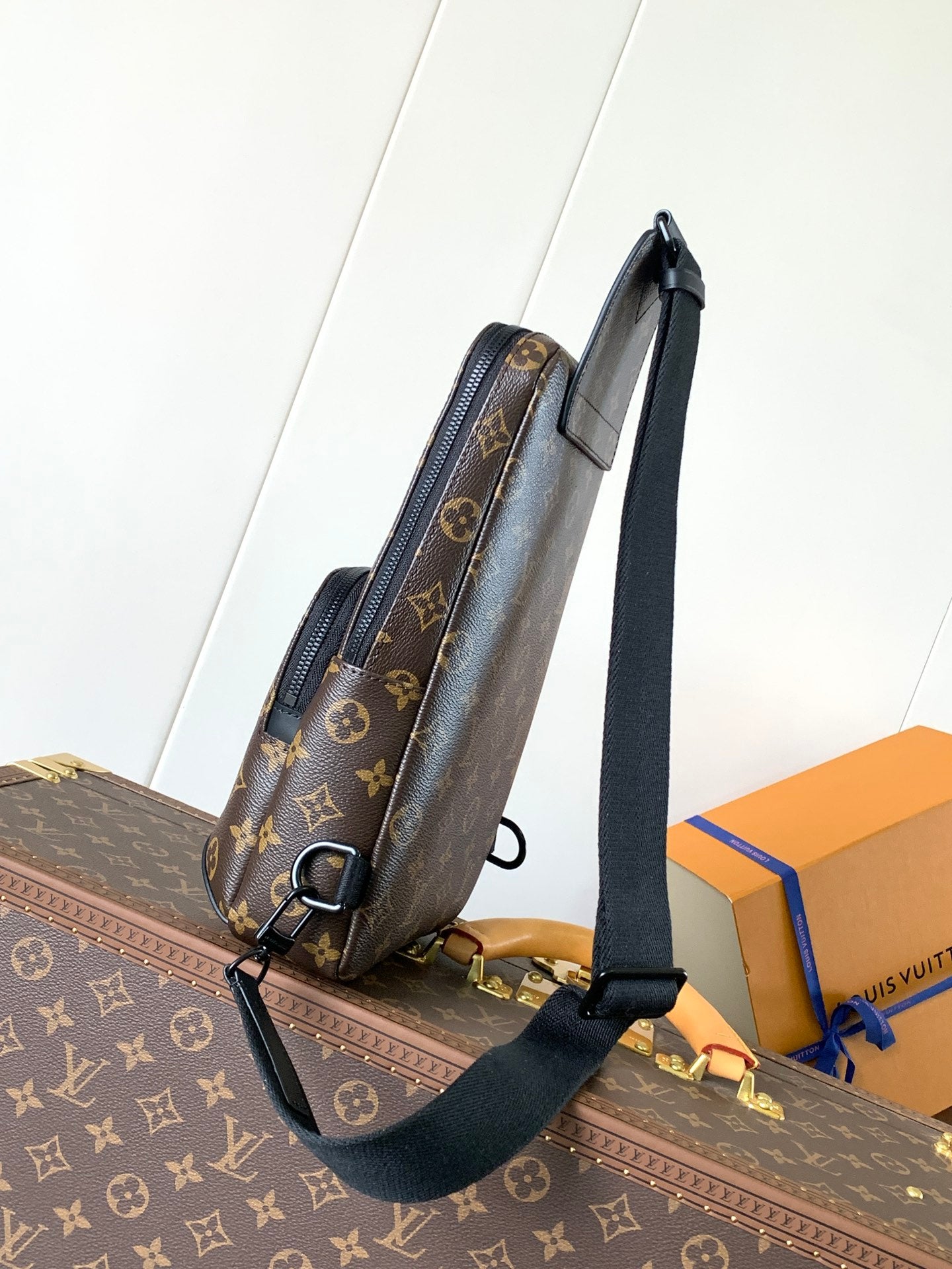 SANDALE AVENUE SLINGBACK 31 EN TOILE MONOGRAMME MARRON