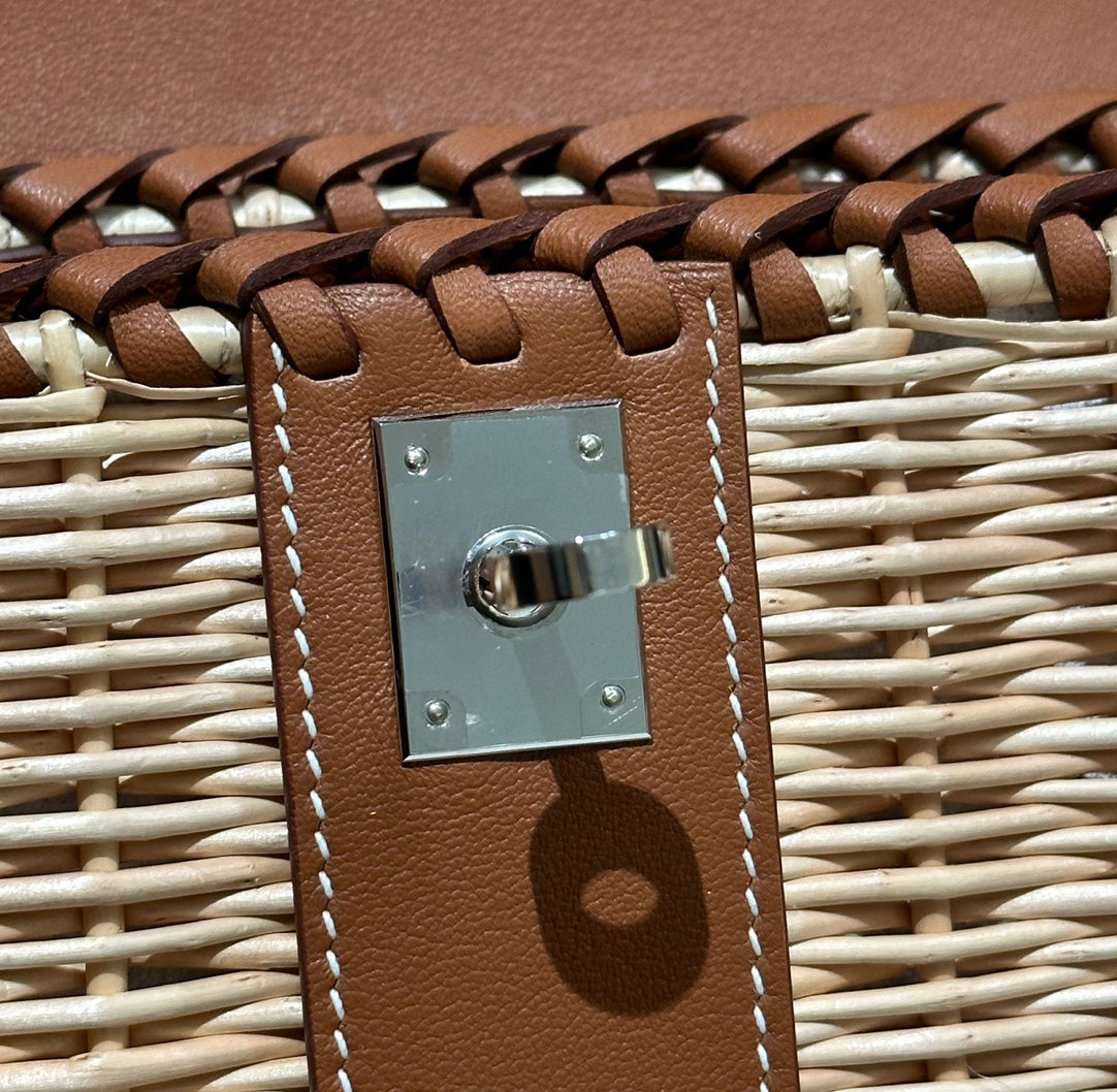 HM KELLY 20 PICNIC GOLD BAMBOU ET ROTIN