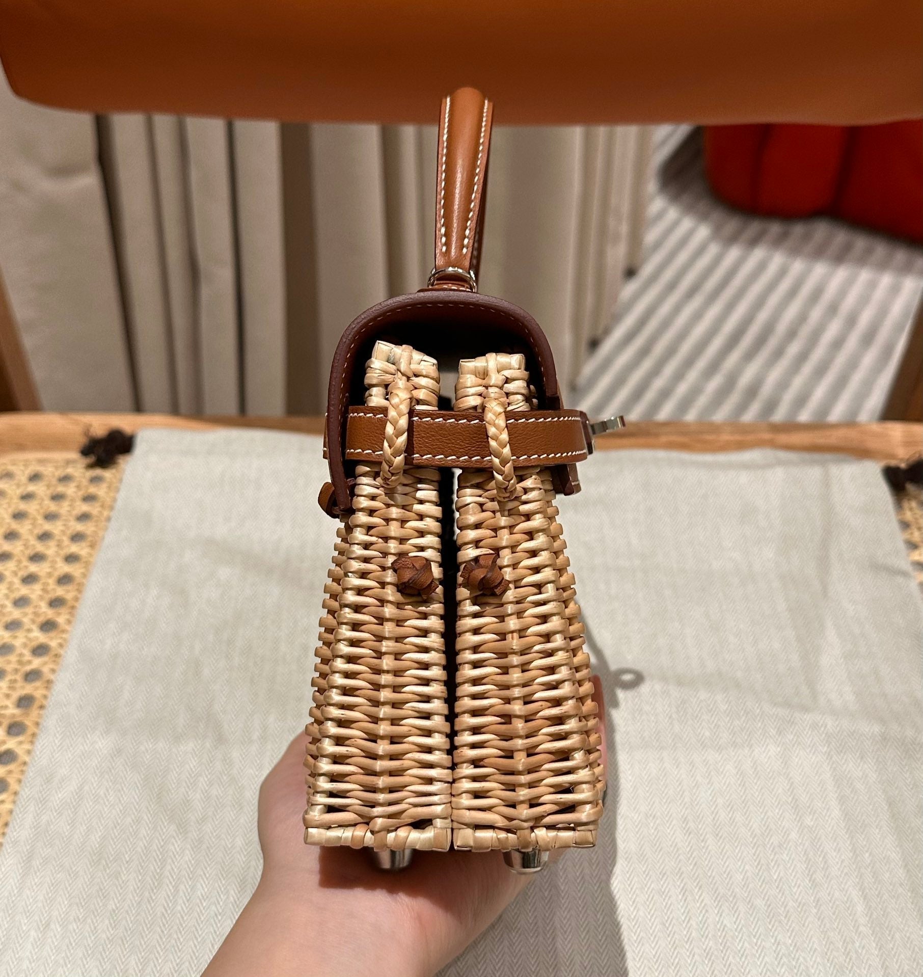 HM KELLY 20 PICNIC GOLD BAMBOU ET ROTIN