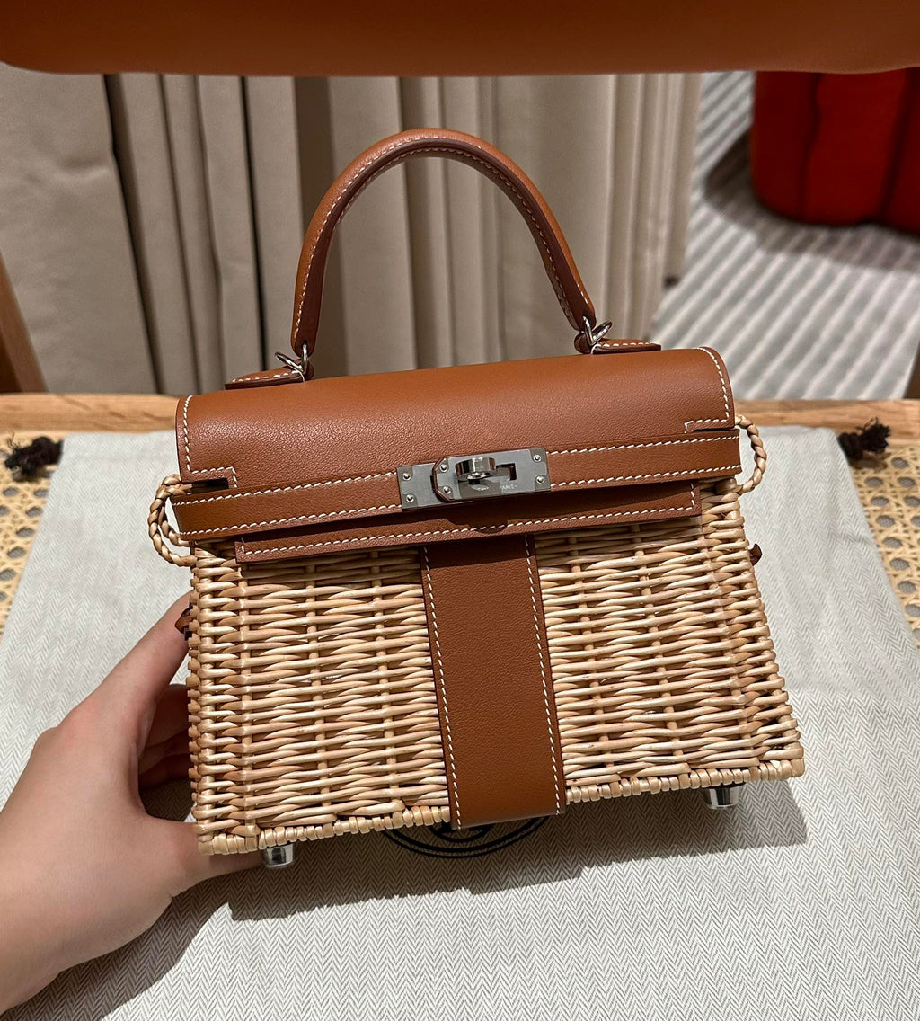 HM KELLY 20 PICNIC GOLD BAMBOU ET ROTIN