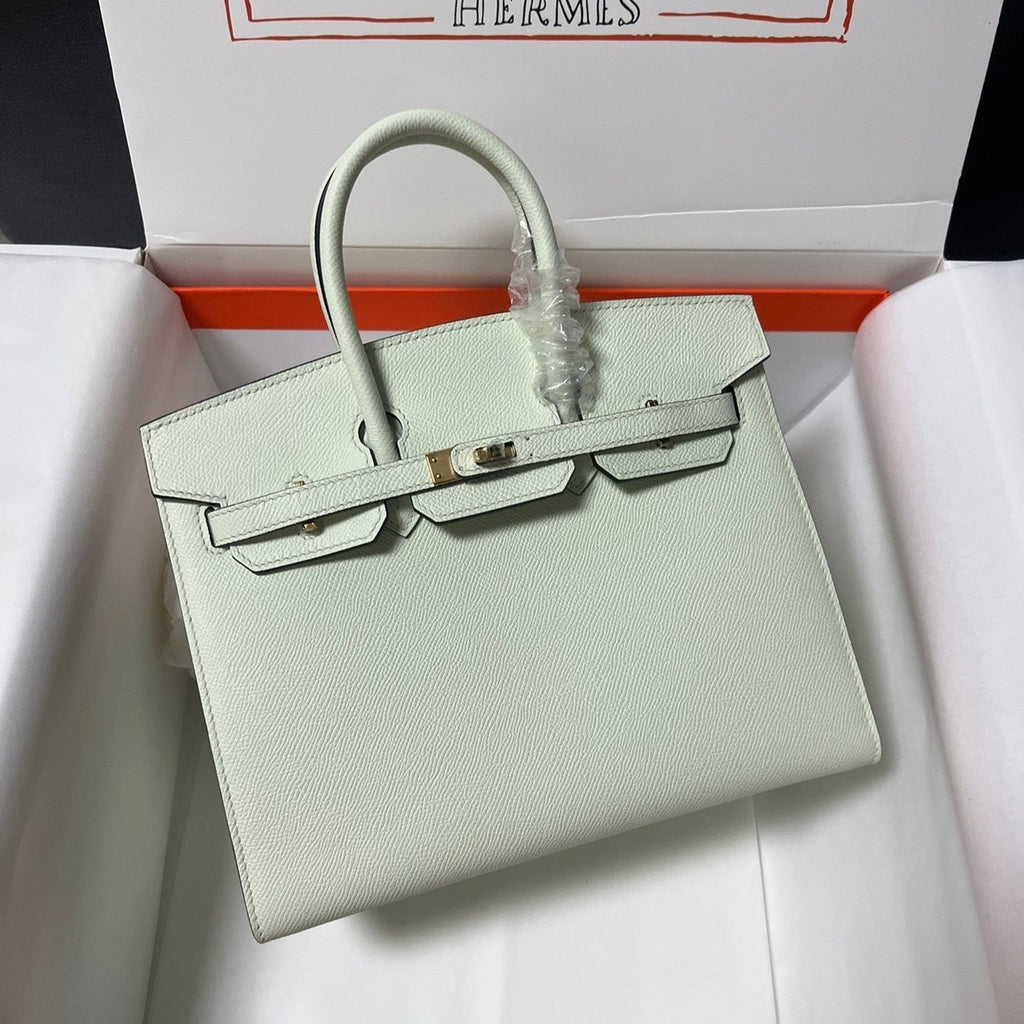 HM BIRKIN SELLIER VERT FIZZ CUIR EPSOM QUINCAILLERIE DORÉ