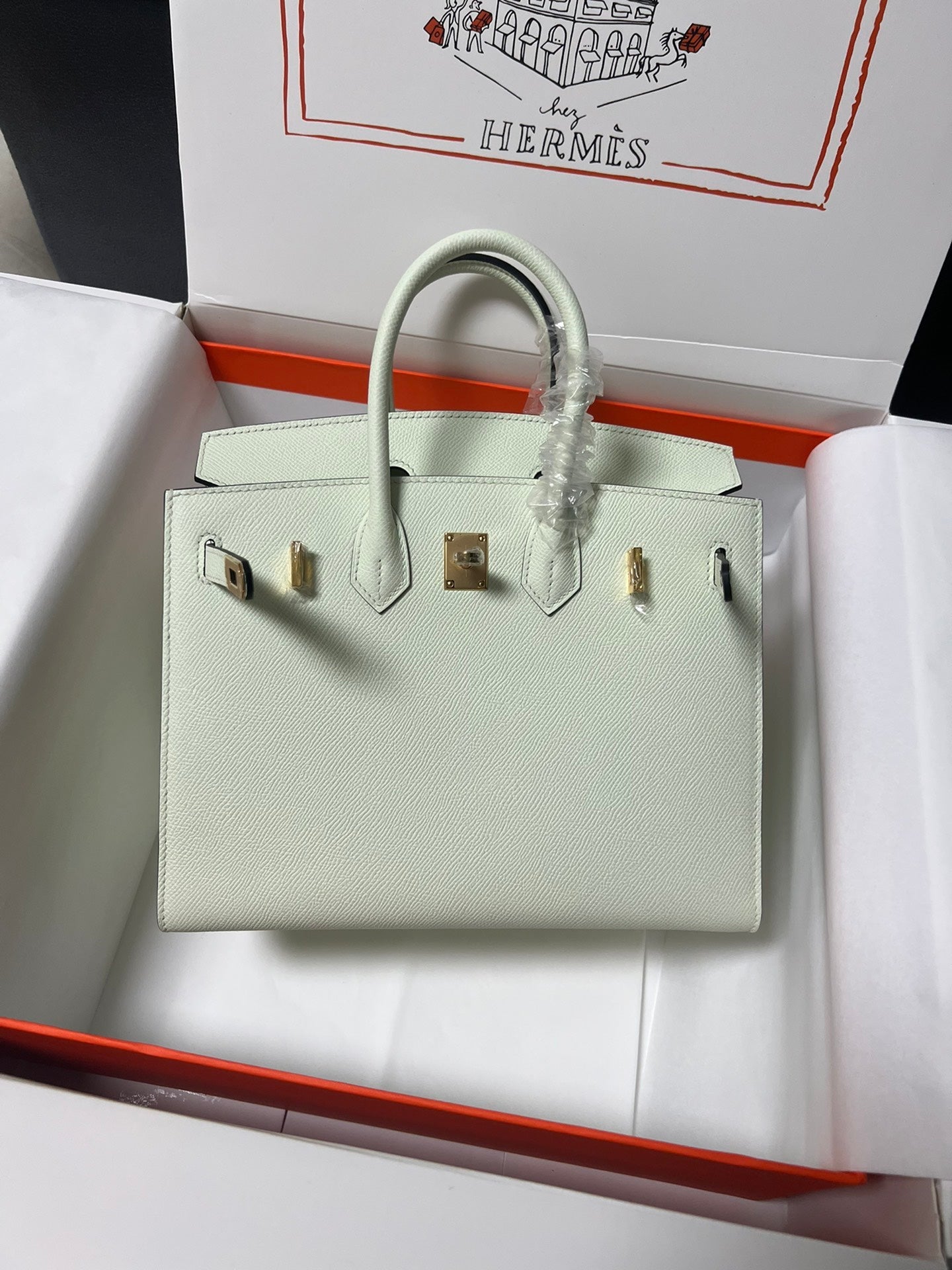 HM BIRKIN SELLIER VERT FIZZ CUIR EPSOM QUINCAILLERIE DORÉ