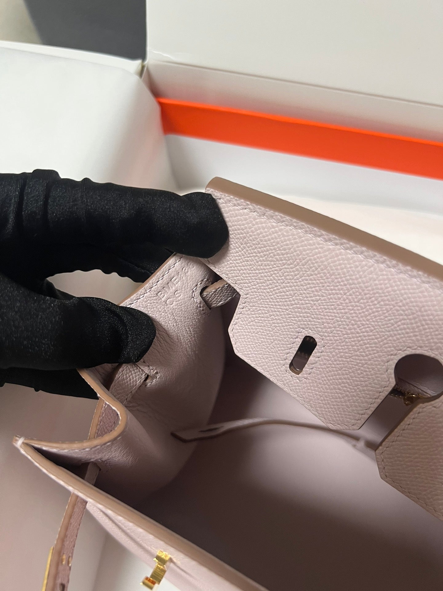 HM BIRKIN SELLIER CUIR EPSOM ROSE CLAIR QUINCAILLERIE DORÉ