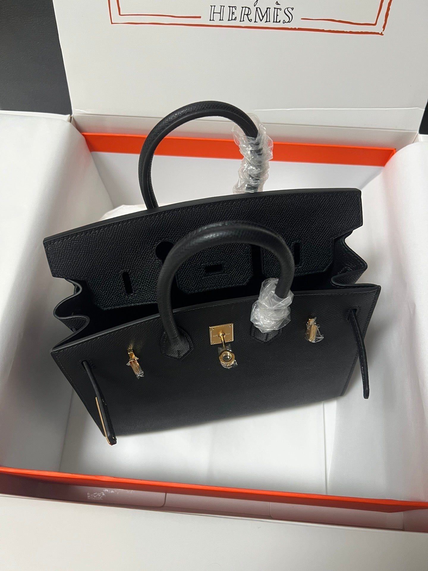 HM BIRKIN SELLIER CUIR EPSOM NOIR QUINCAILLERIE DORÉ