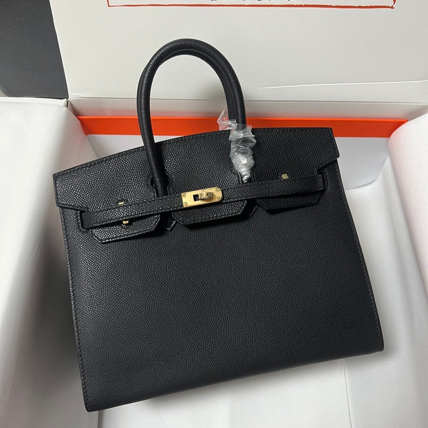 HM BIRKIN SELLIER CUIR EPSOM NOIR QUINCAILLERIE DORÉ