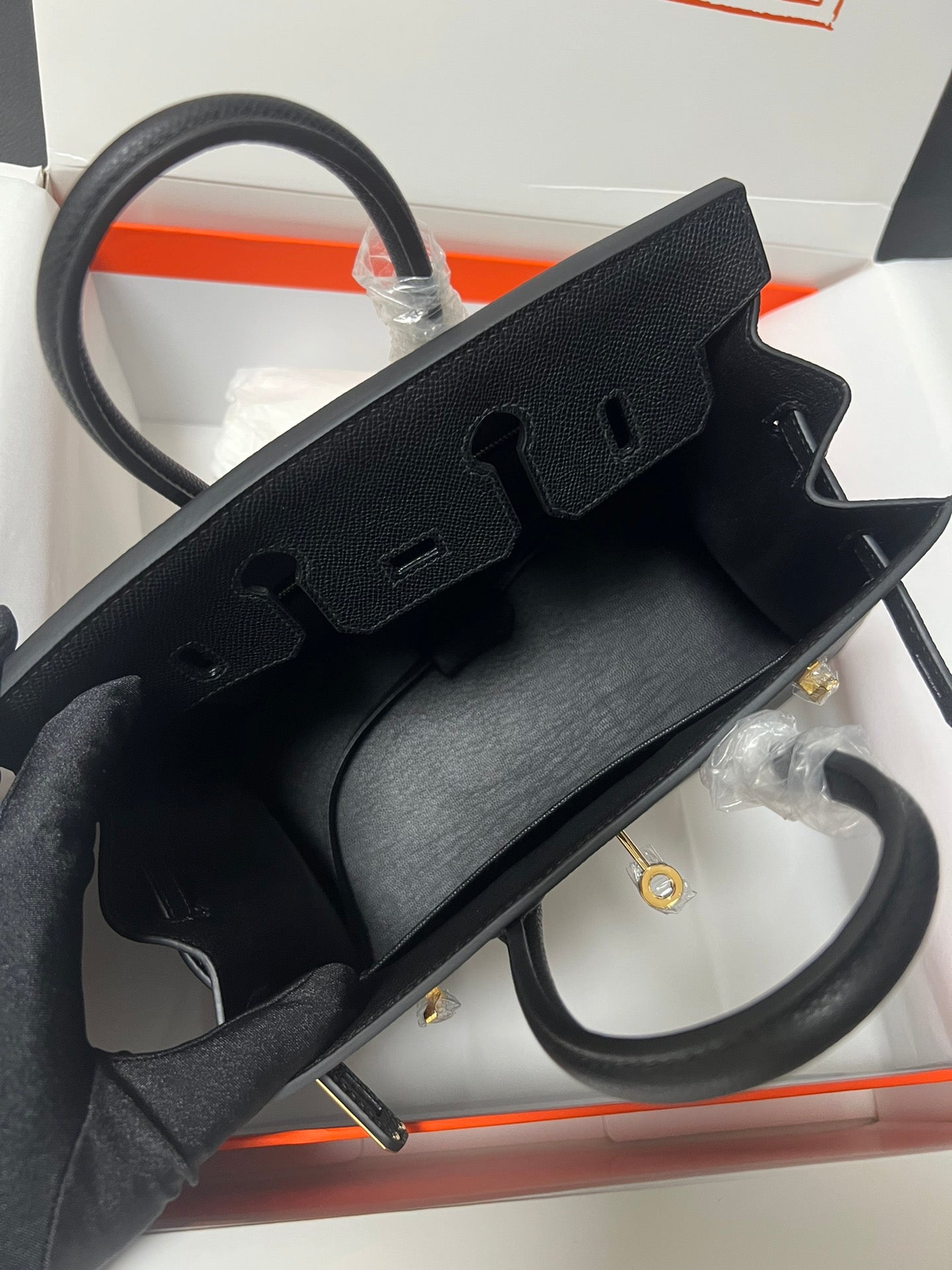HM BIRKIN SELLIER CUIR EPSOM NOIR QUINCAILLERIE DORÉ