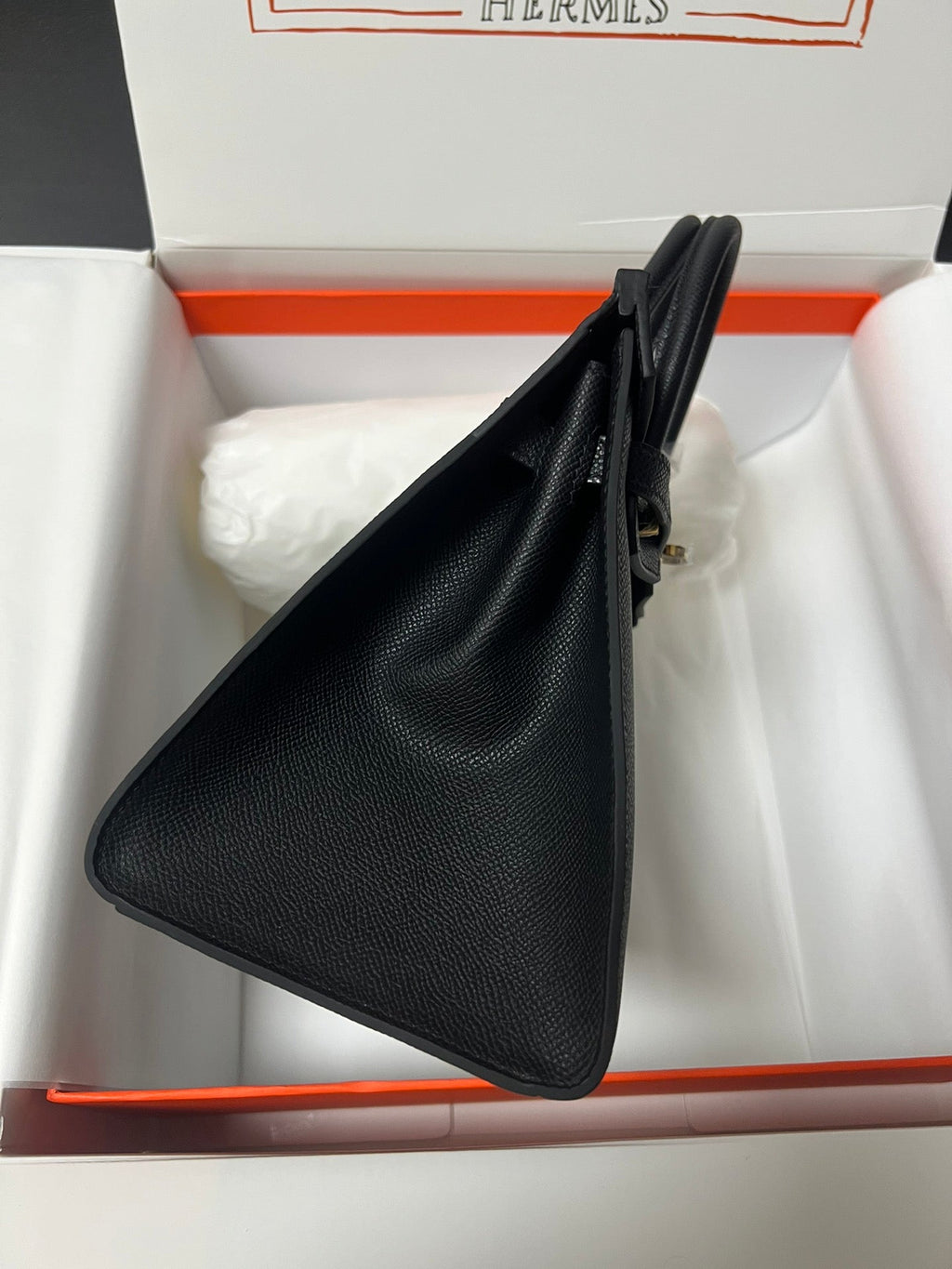 HM BIRKIN SELLIER CUIR EPSOM NOIR QUINCAILLERIE DORÉ