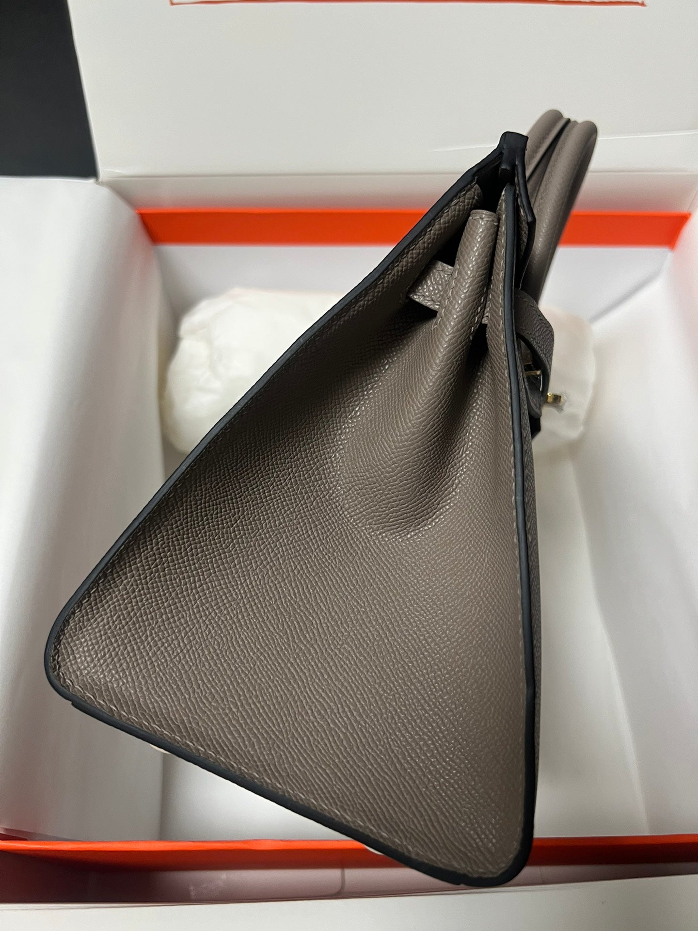 HM BIRKIN SELLIER ÉTAIN CUIR EPSOM QUINCAILLERIE DORÉ