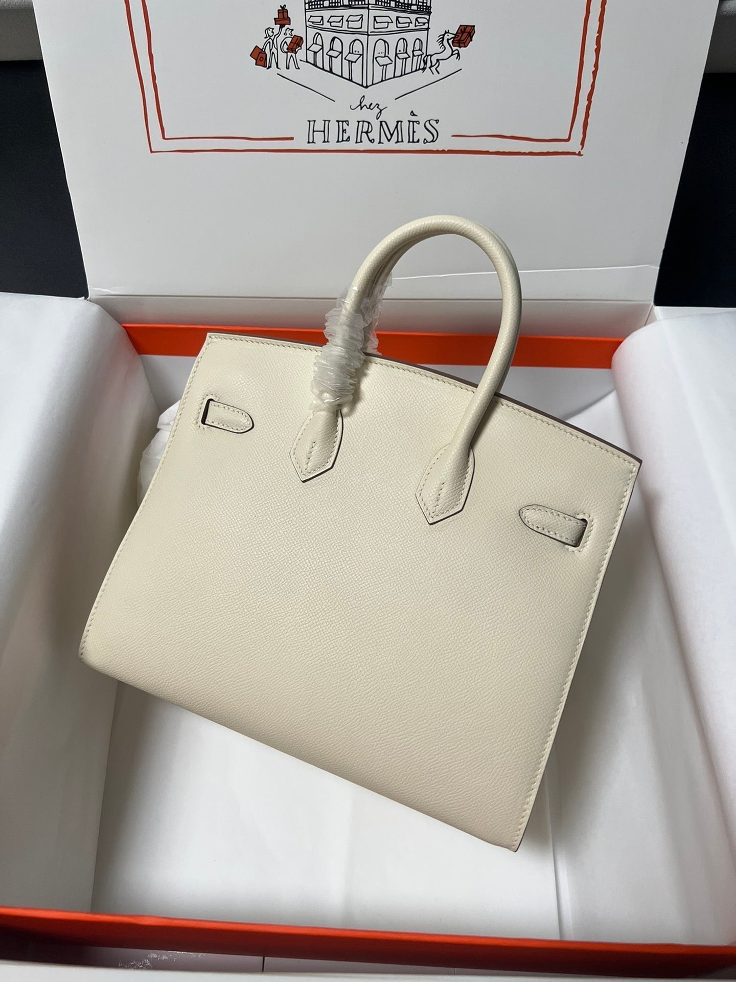HM BIRKIN SELLIER CUIR EPSOM CRÈME QUINCAILLERIE DORÉ