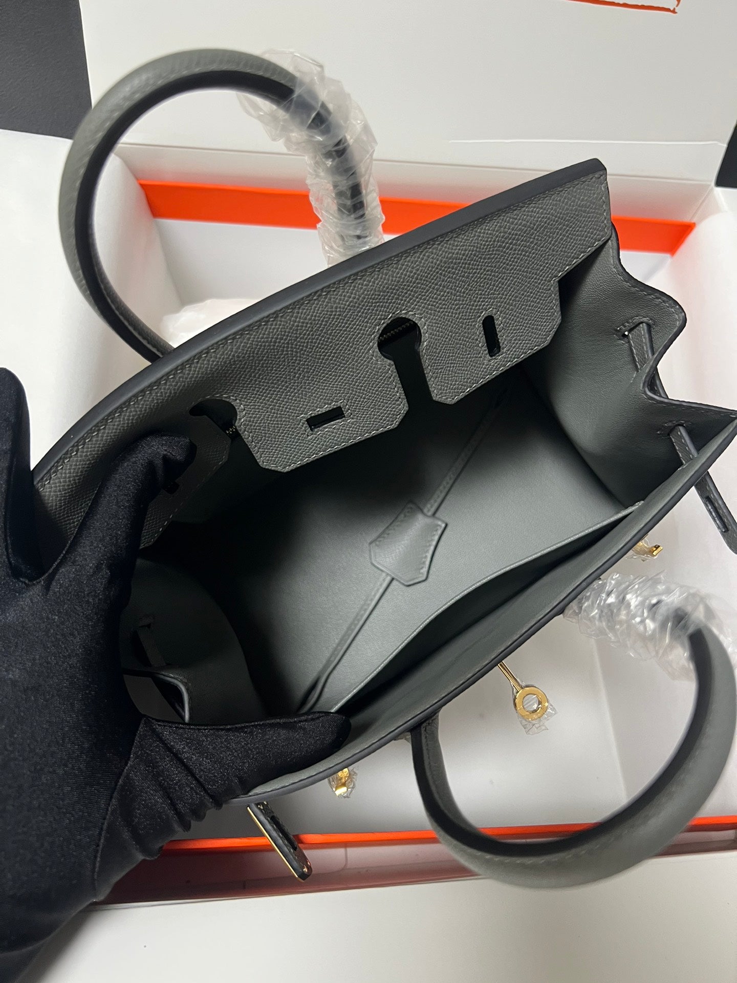 HM BIRKIN SELLIER FILLE ETAN CUIR EPSOM QUINCAILLERIE DORÉ