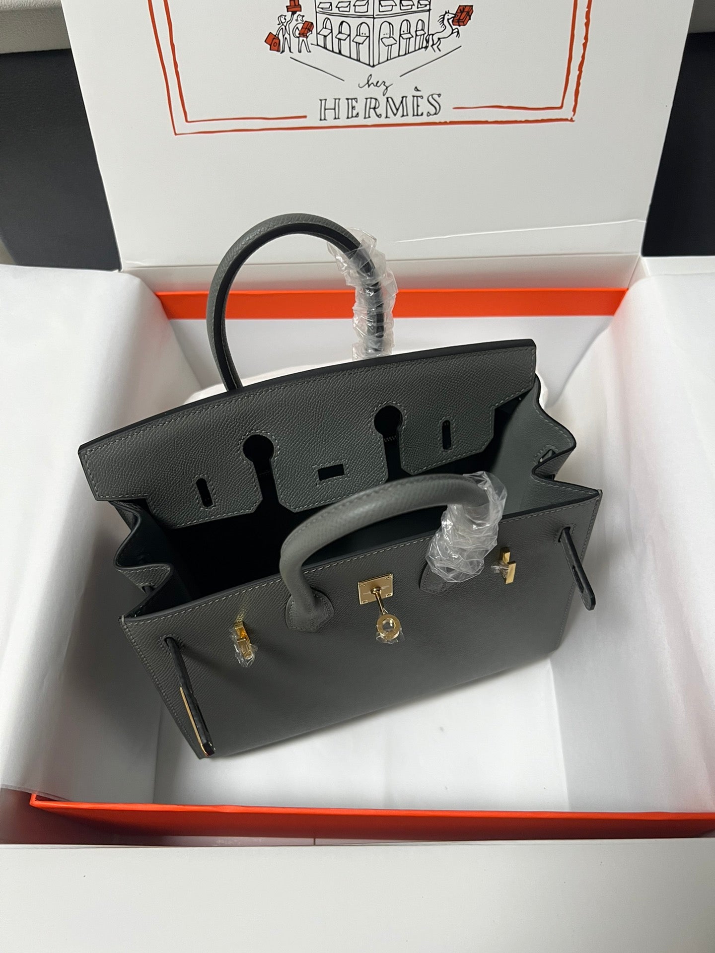HM BIRKIN SELLIER FILLE ETAN CUIR EPSOM QUINCAILLERIE DORÉ