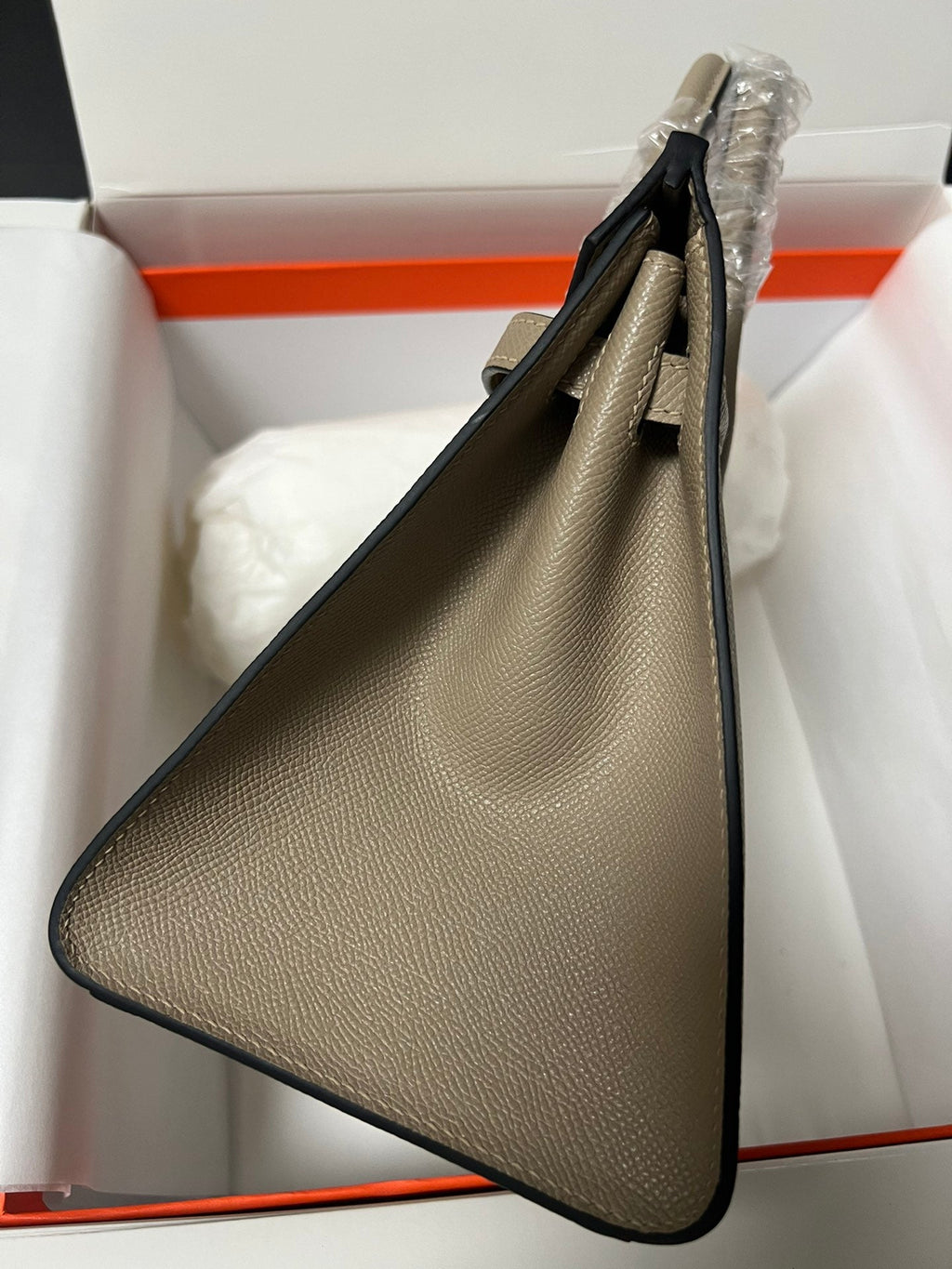 HM BIRKIN SELLIER ÉTOUPÉ CUIR EPSOM GRIS QUINCAILLERIE DORÉ