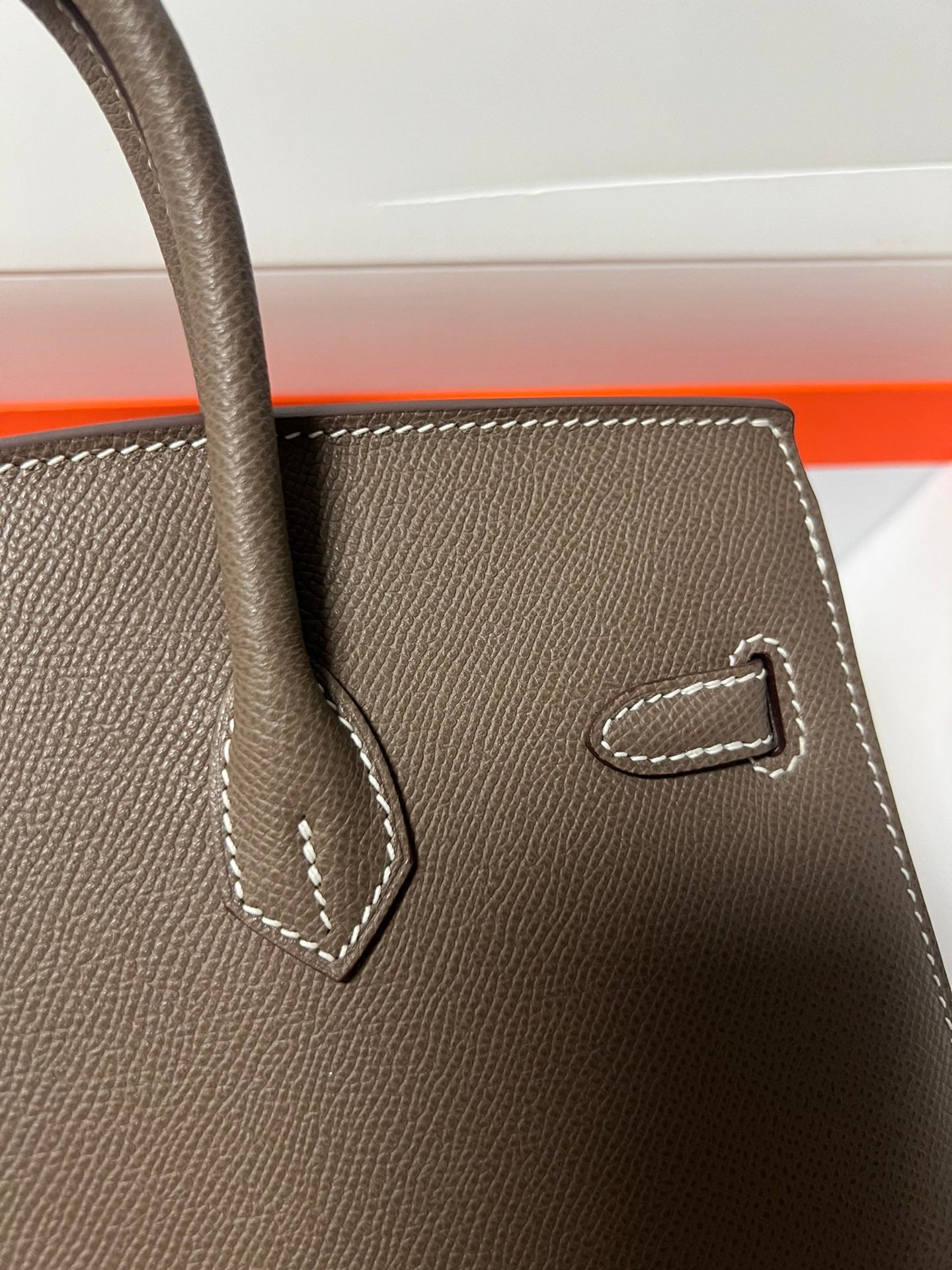 HM BIRKIN SELLIER VERT DE GRIS CUIR EPSOM QUINCAILLERIE DORÉ