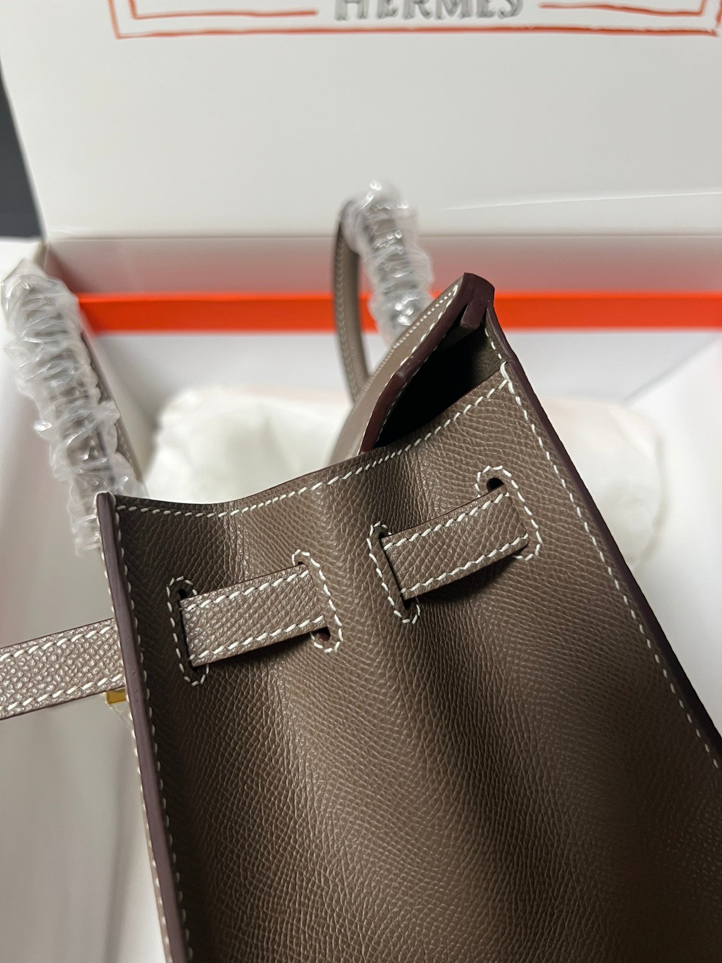 HM BIRKIN SELLIER VERT DE GRIS CUIR EPSOM QUINCAILLERIE DORÉ