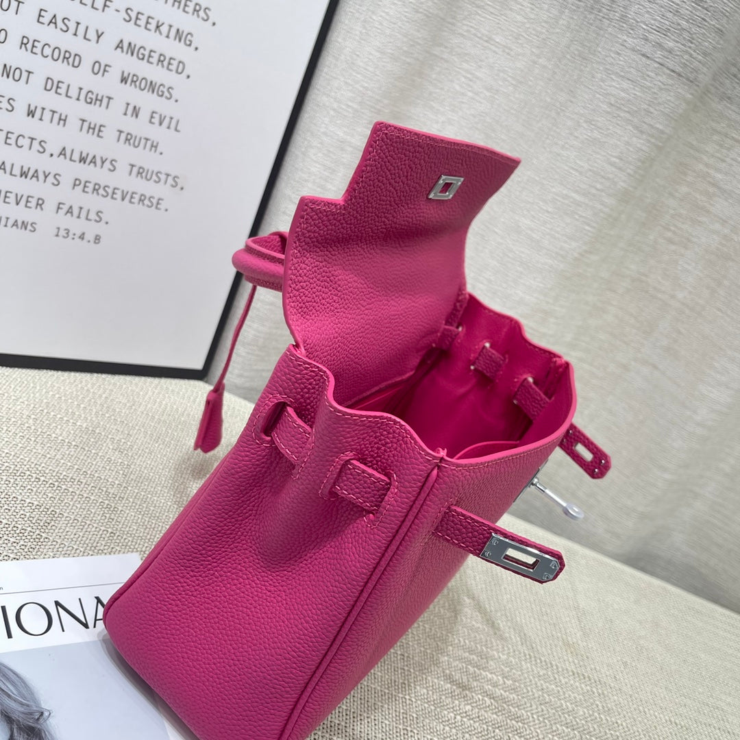 HM KELLY 25CM ROSE MEXIQUE TOGO CUIR QUINCAILLERIE DORÉ