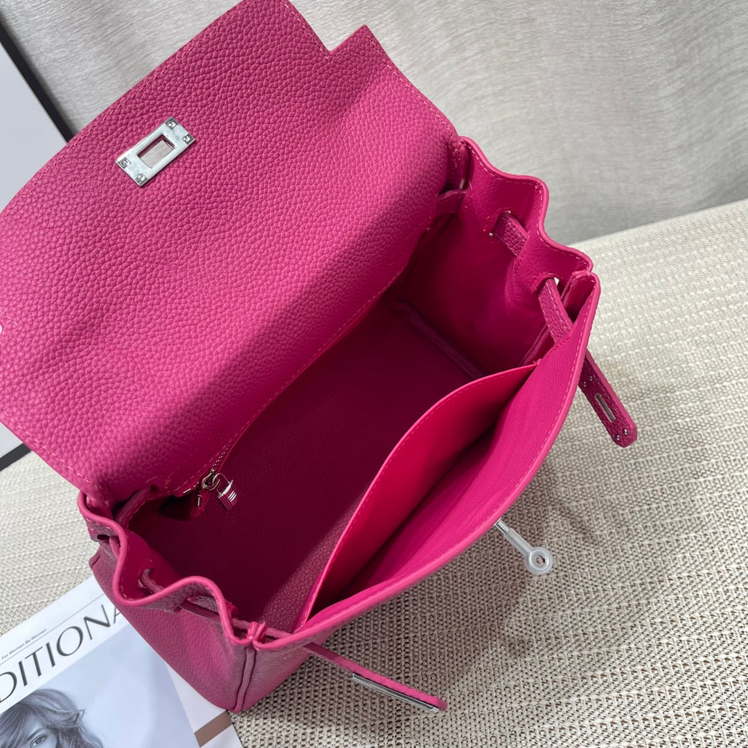 HM KELLY 25CM ROSE MEXIQUE TOGO CUIR QUINCAILLERIE DORÉ