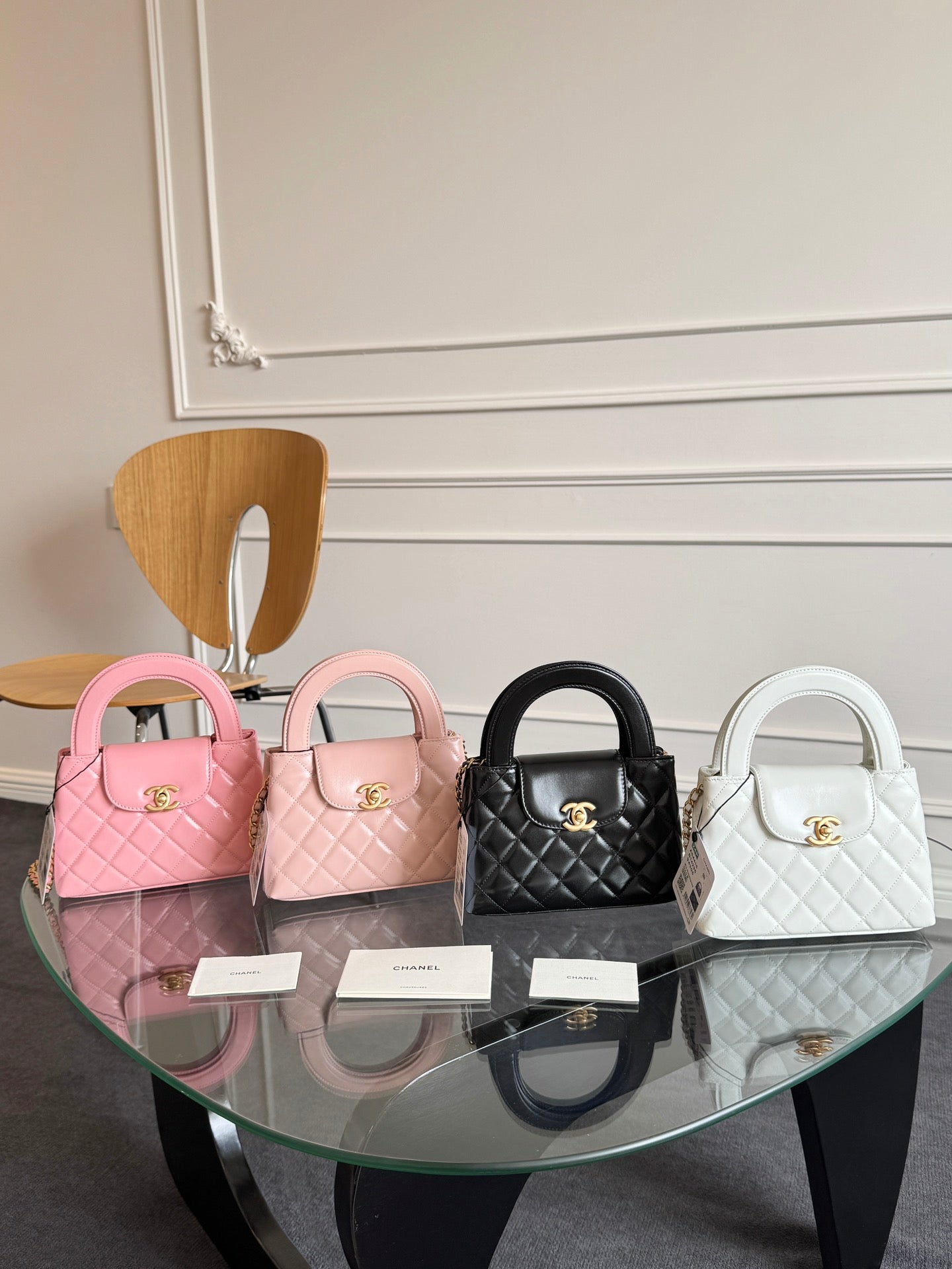 SAC CABAS KELLY 19 EN CUIR DE VEAU ROSE CLAIR, QUINCAILLERIE DORÉ 