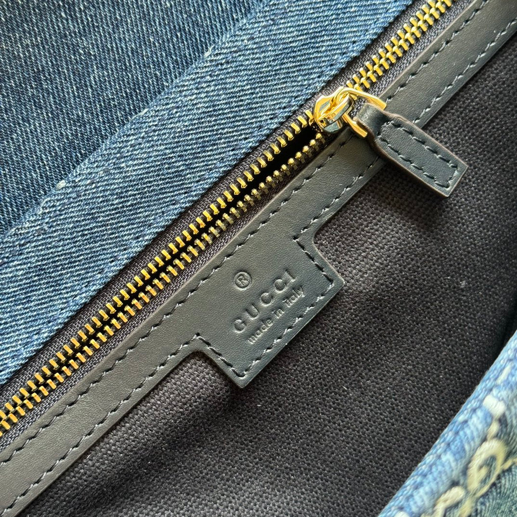 GG MARMONT 26CM BLEU MONOGRAMME DENIM QUINCAILLERIE DORÉ
