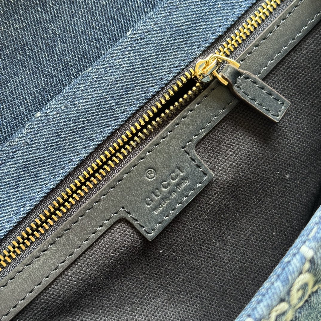 GG MARMONT 26CM BLEU MONOGRAMME DENIM QUINCAILLERIE DORÉ