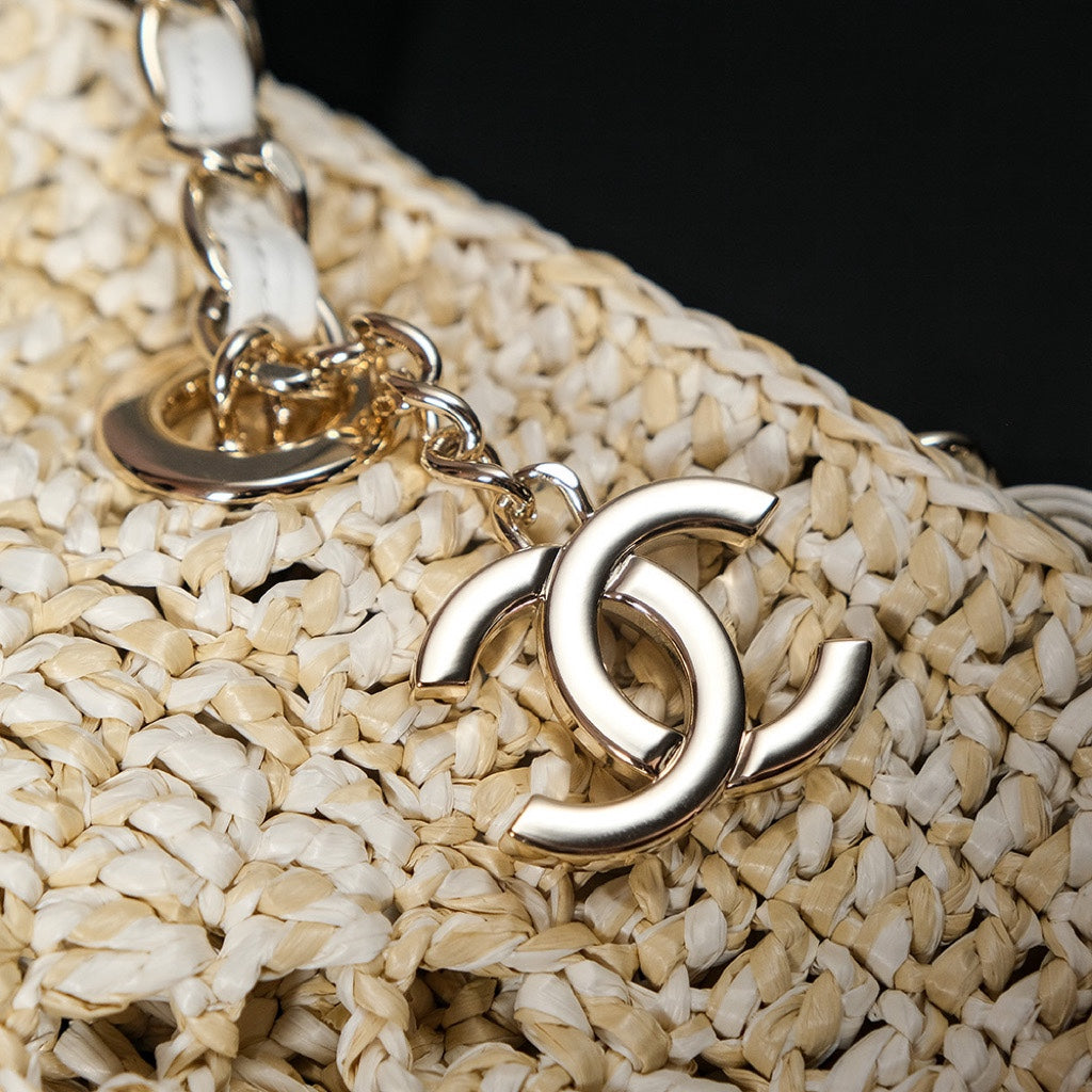 CC COCO BEACH BAG 51CM BEIGE RAFFIA