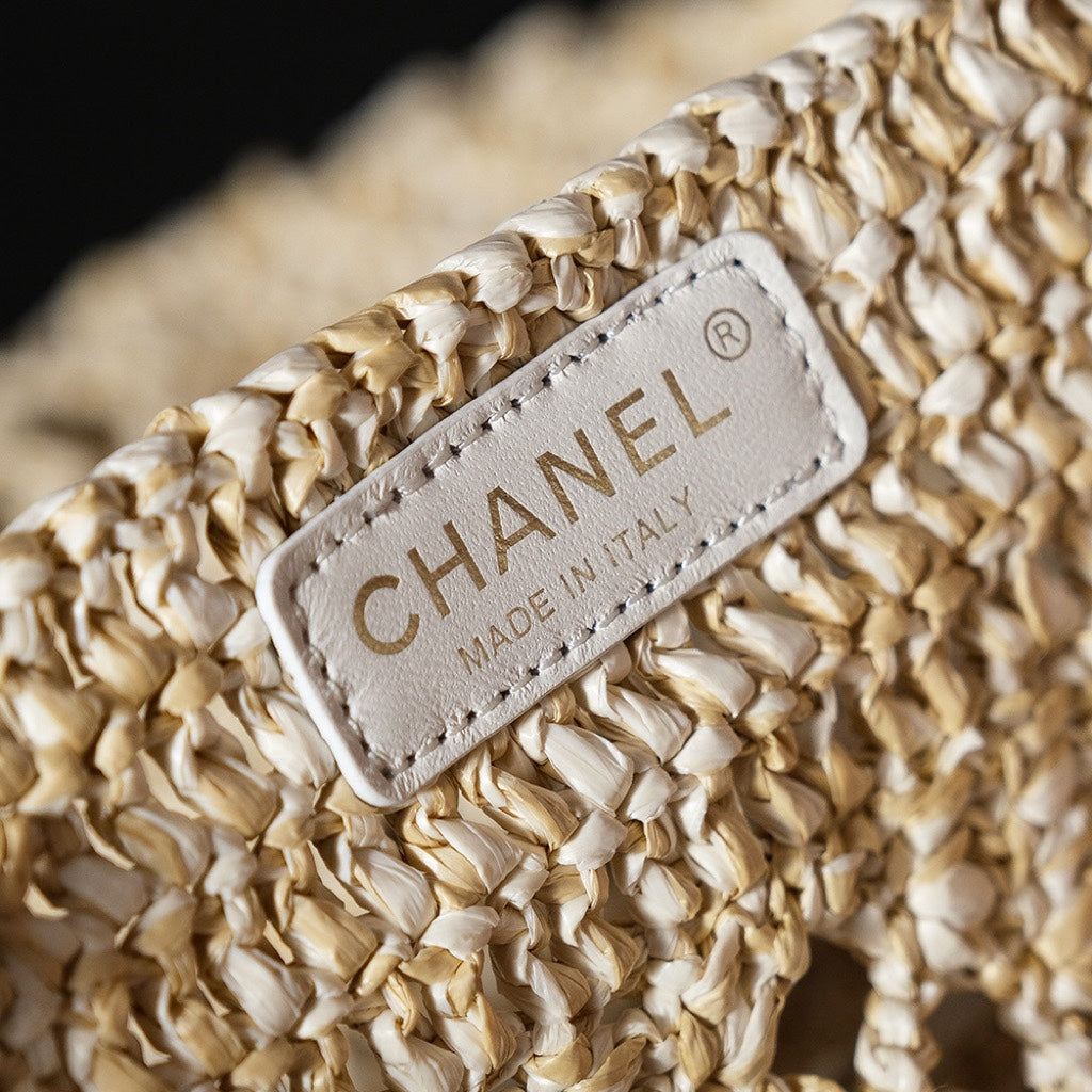 CC COCO BEACH BAG 51CM BEIGE RAFFIA