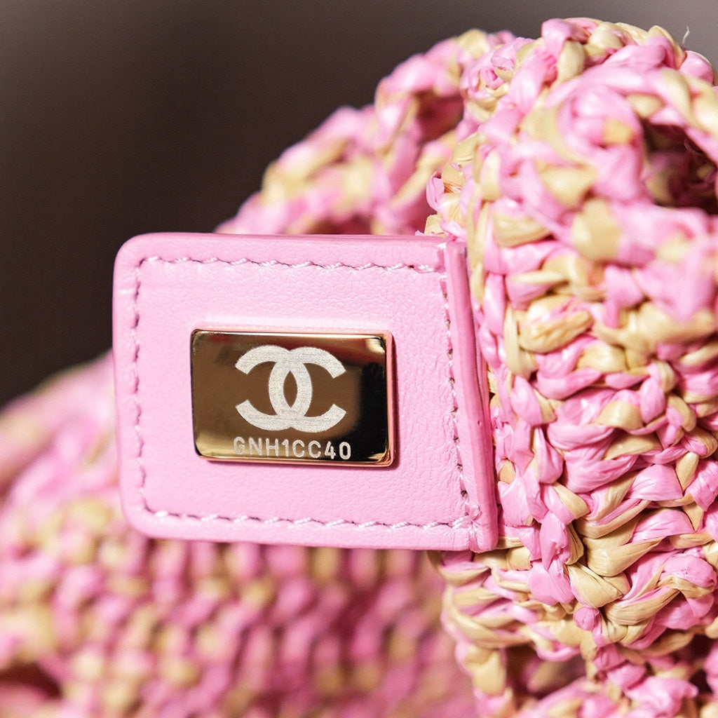 SAC DE PLAGE CC COCO 51CM ROSE RAPHIA
