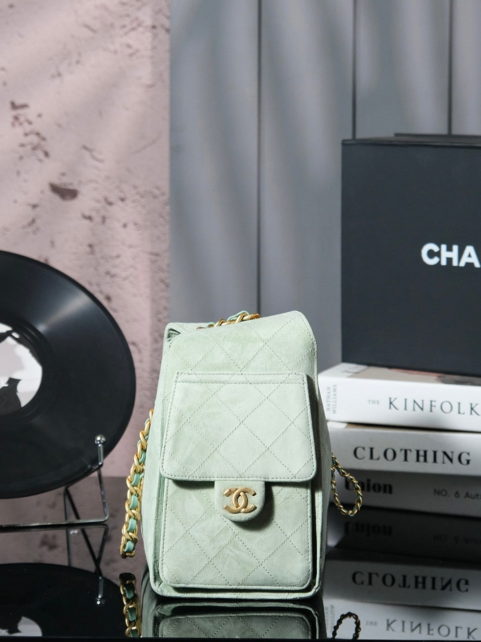CC 25C SAC HOBO 30CM DAIM VERT CLAIR