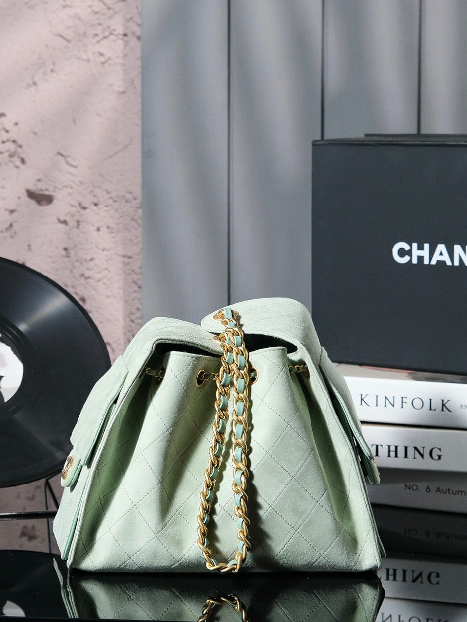 CC 25C SAC HOBO 30CM DAIM VERT CLAIR