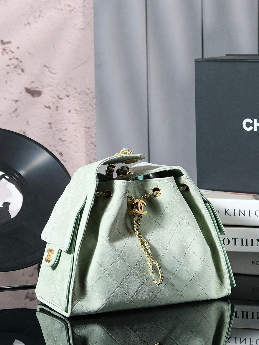 CC 25C SAC HOBO 30CM DAIM VERT CLAIR