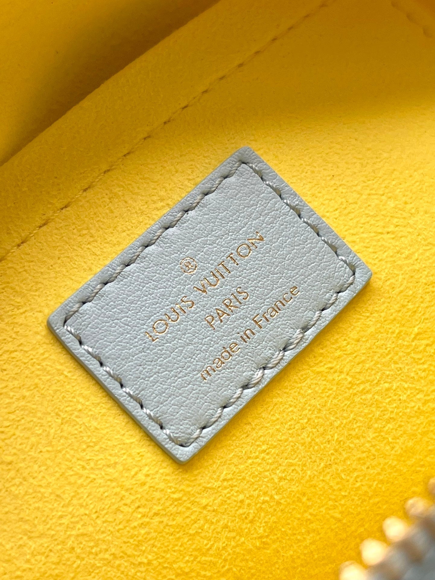 SPEEDY BANDOULIÈRE 20 EN CUIR DE VEAU MONOGRAMME JAUNE CIEL BOUCLE OR