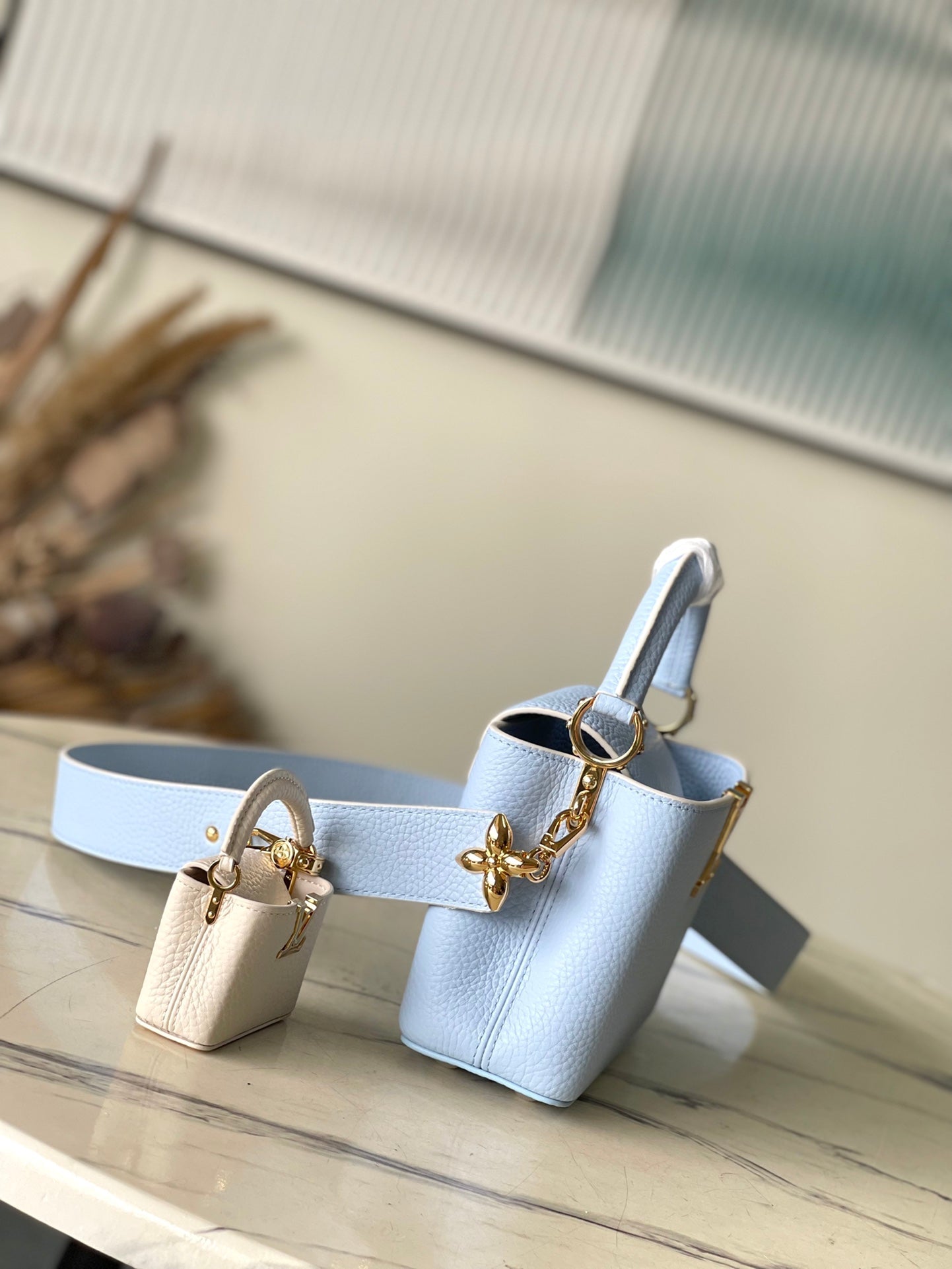 CAPUCINES MINI 21 EN BLEU BONBON TAURILLON QUINCAILLERIE OR
