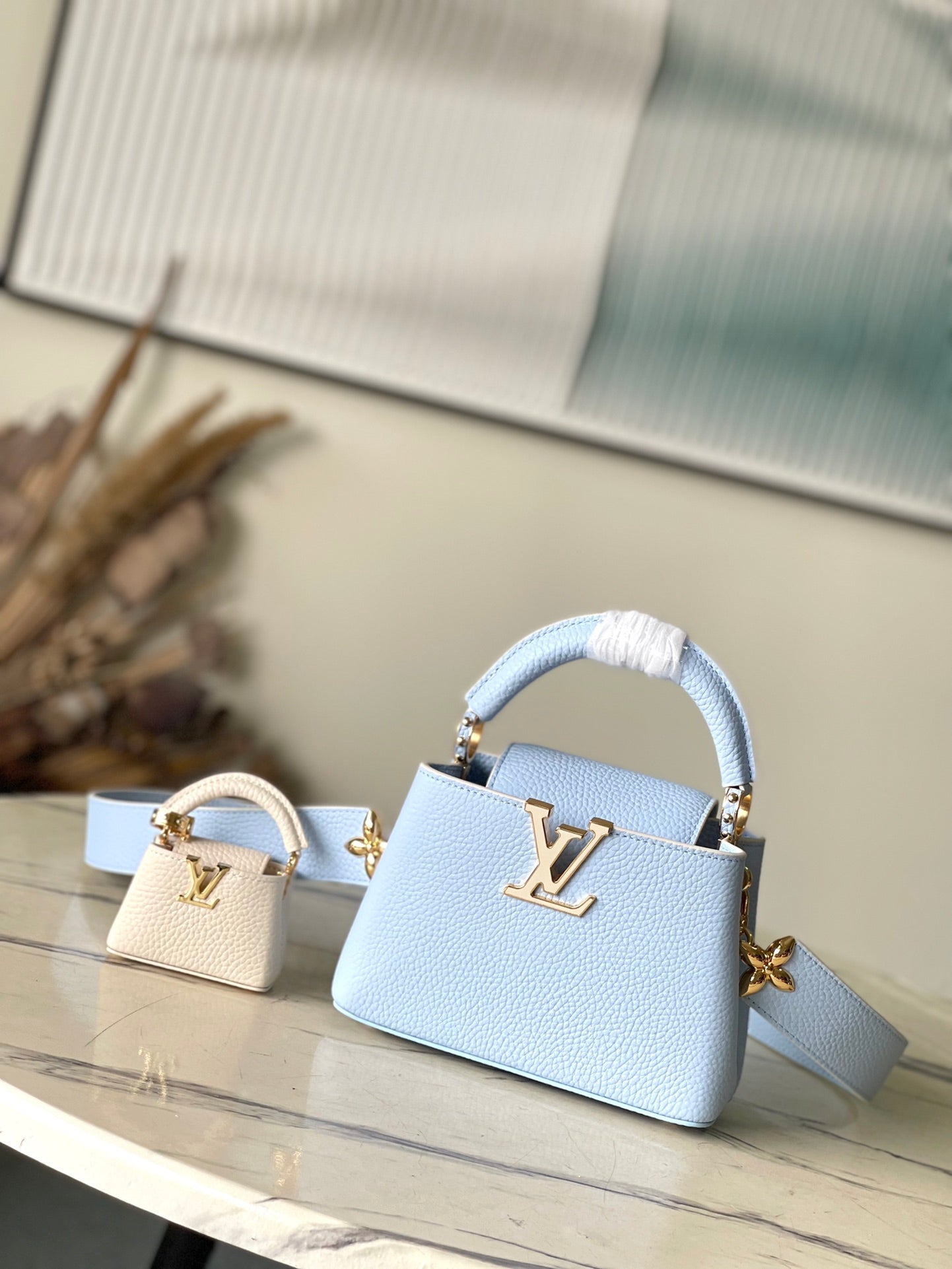 CAPUCINES MINI 21 EN BLEU BONBON TAURILLON QUINCAILLERIE OR