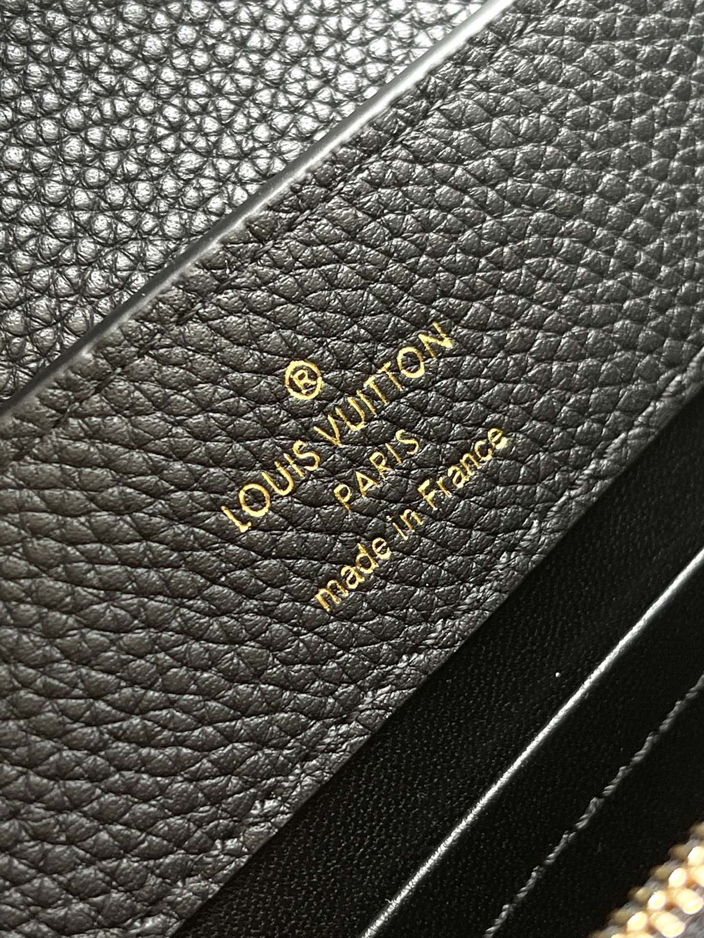 CAPUCINES EAST-WEST MINI 22 EN CUIR DE VEAU NOIR ACIER DORÉ