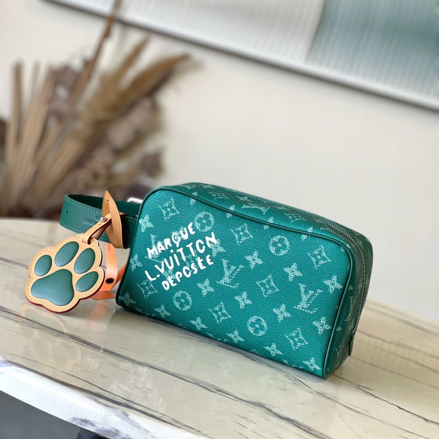 KIT LOCKER DOPP 28 EN TOILE MONOGRAMME VERTE HERITAGE