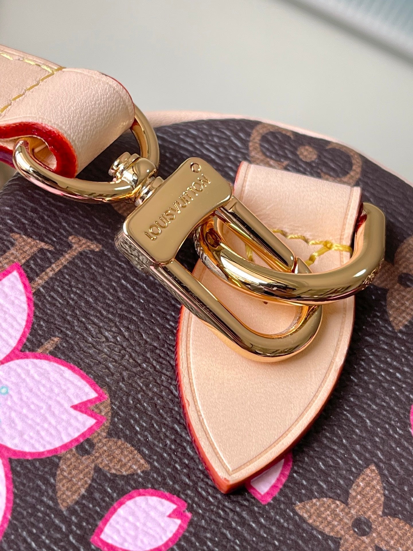 LV X TM SPEEDY BANDOULIÈRE 25 CM TOILE MONOGRAMME SAKURA MARRON FLEUR DE CERISIER