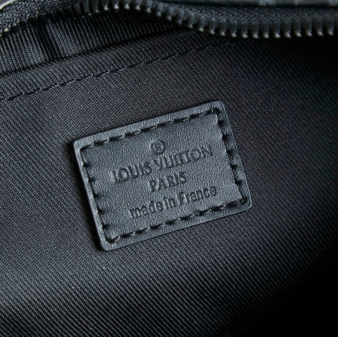 SAC HAMAC 28 EN TOILE ECLIPSE MONOGRAMME NOIRE