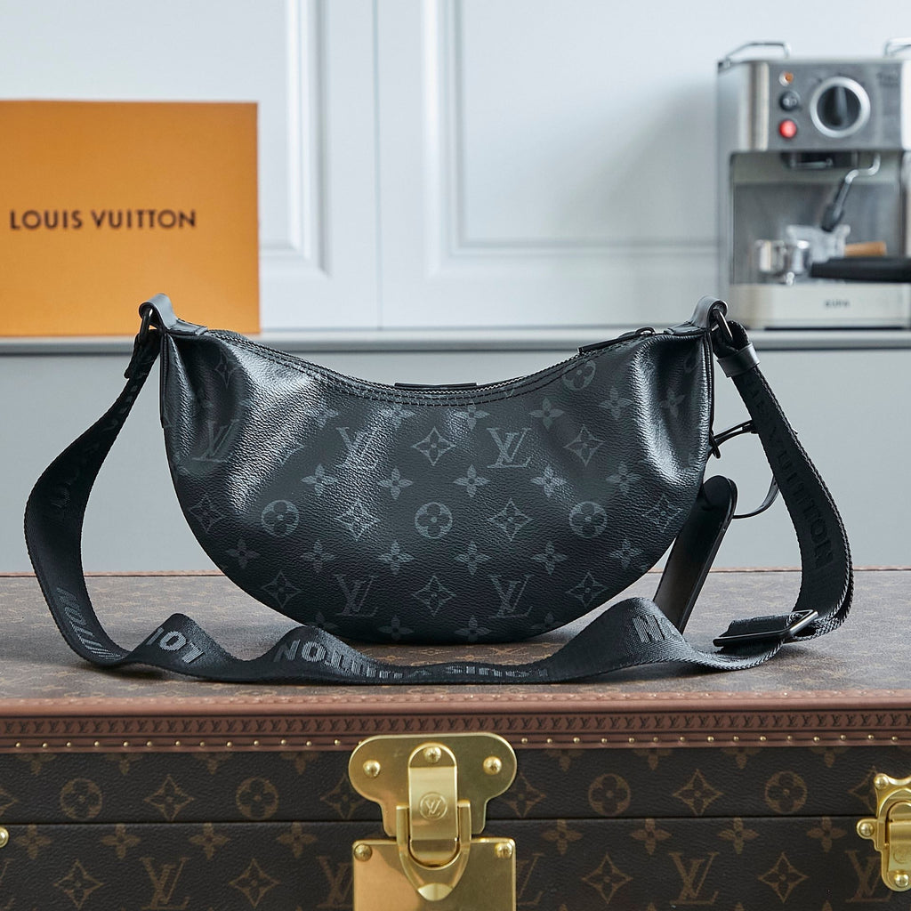 SAC HAMAC 28 EN TOILE ECLIPSE MONOGRAMME NOIRE