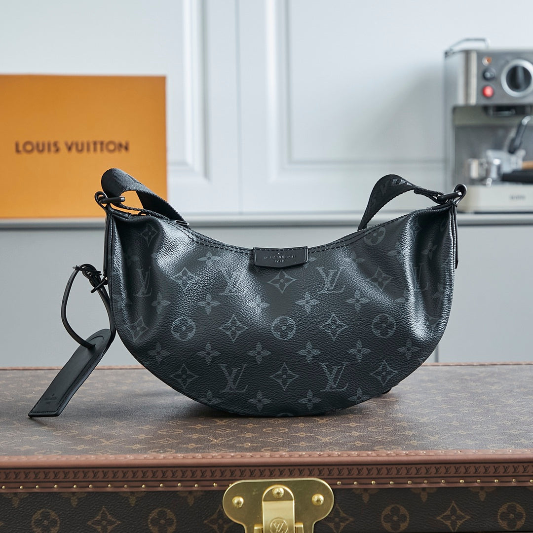 SAC HAMAC 28 EN TOILE ECLIPSE MONOGRAMME NOIRE