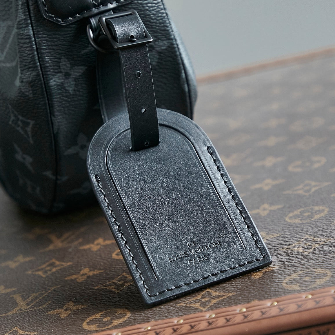 SAC HAMAC 28 EN TOILE ECLIPSE MONOGRAMME NOIRE