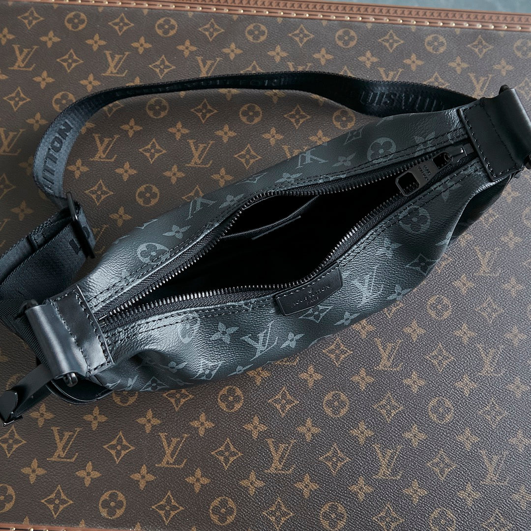 SAC HAMAC 28 EN TOILE ECLIPSE MONOGRAMME NOIRE