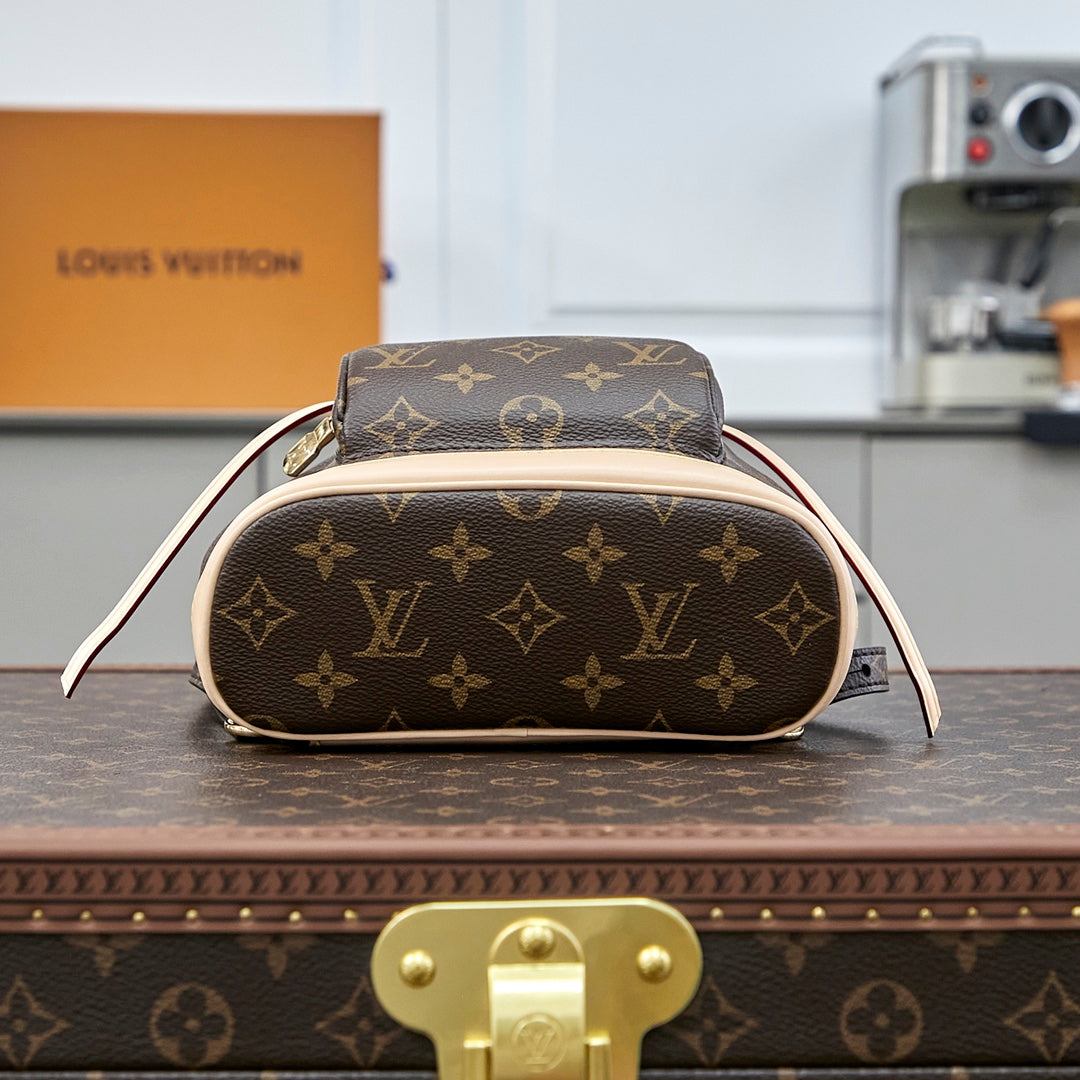 MINI SAC À DOS MONTSOURIS 25 EN TOILE MONOGRAMME MARRON