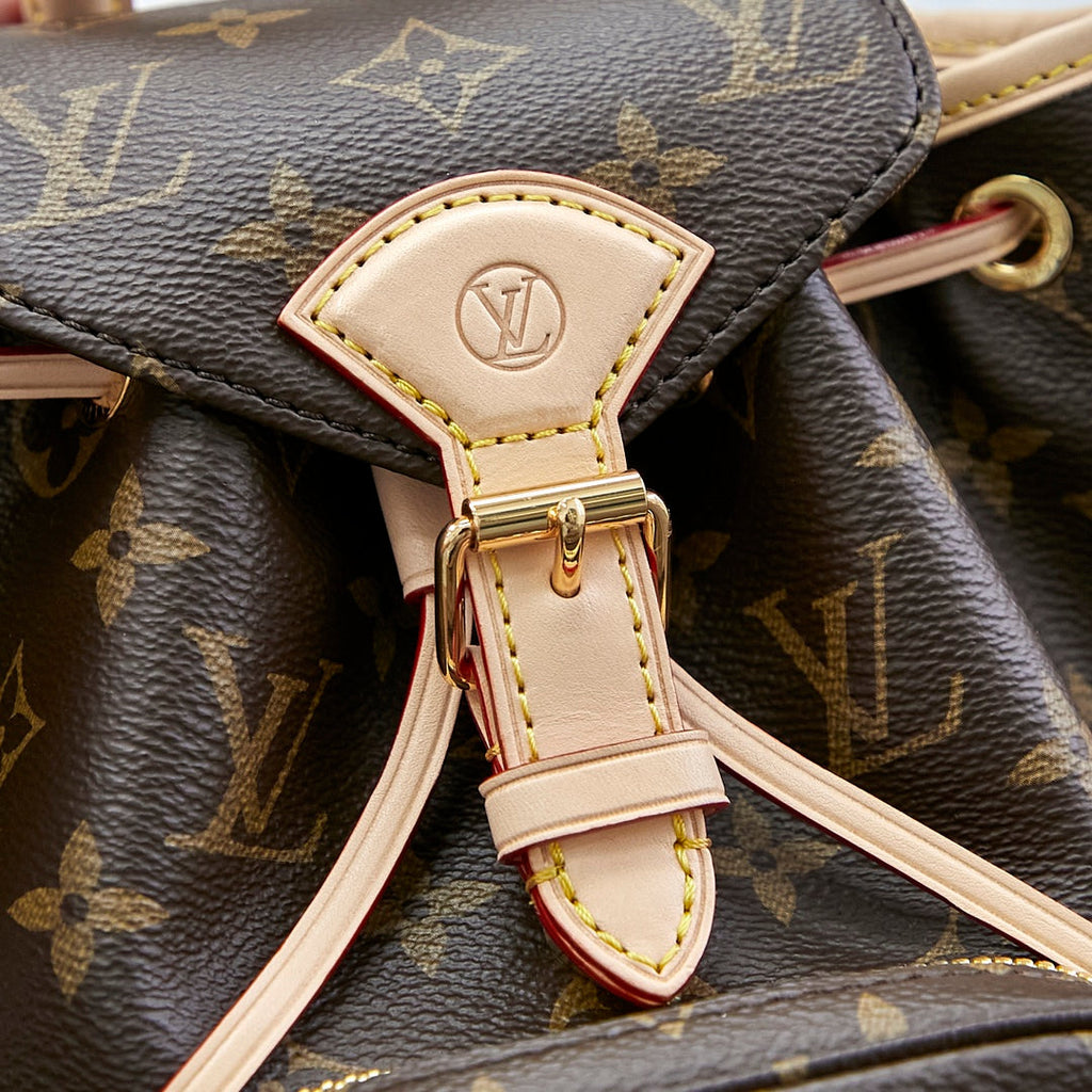 MINI SAC À DOS MONTSOURIS 25 EN TOILE MONOGRAMME MARRON