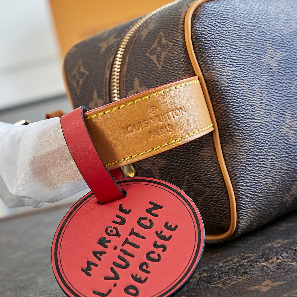 LOCKER DOPP KIT 23 EN TOILE POUSSIÈRE MONOGRAMME MARRON
